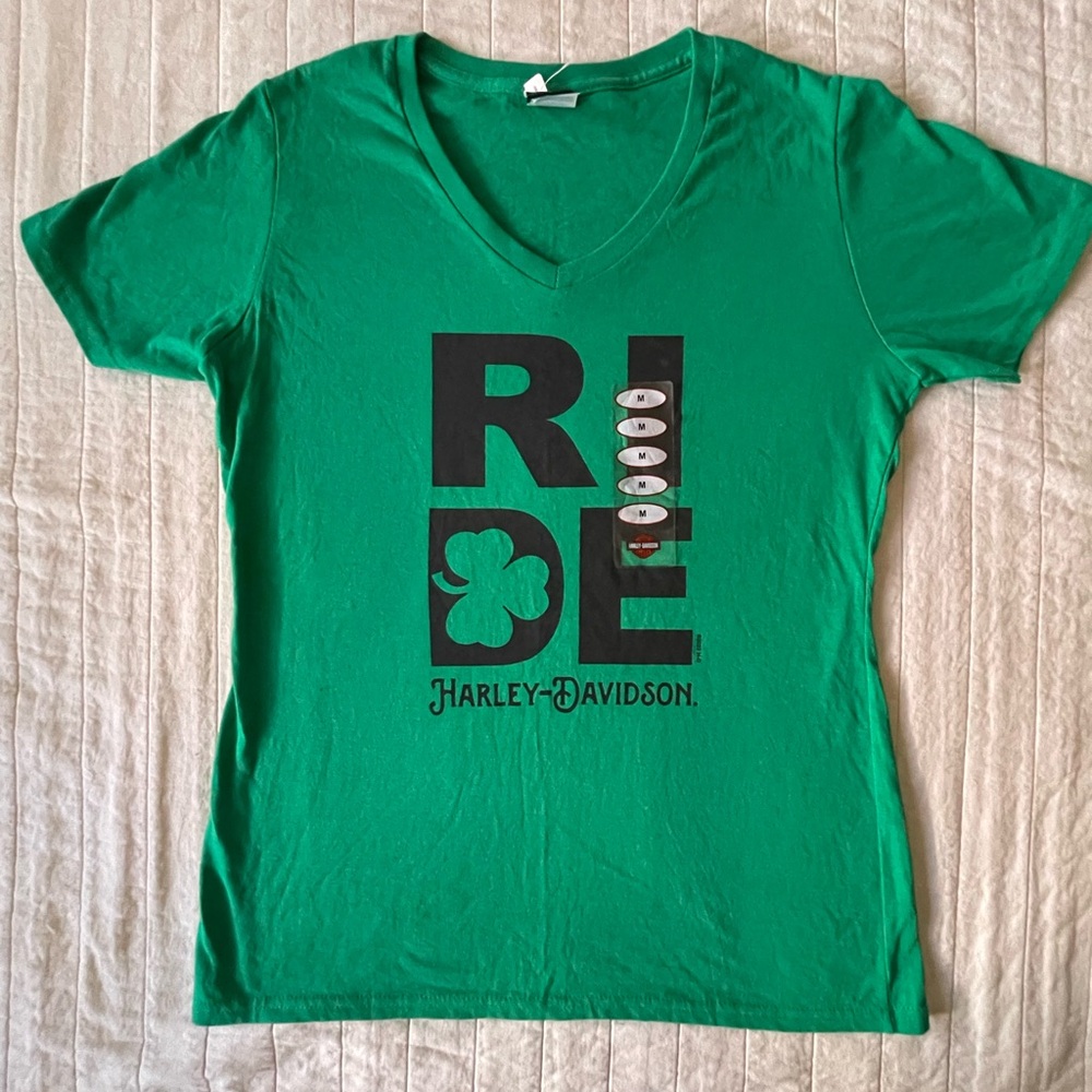 Harley-Davidson of Rocklin California Green Graphic T-Shirt Medium